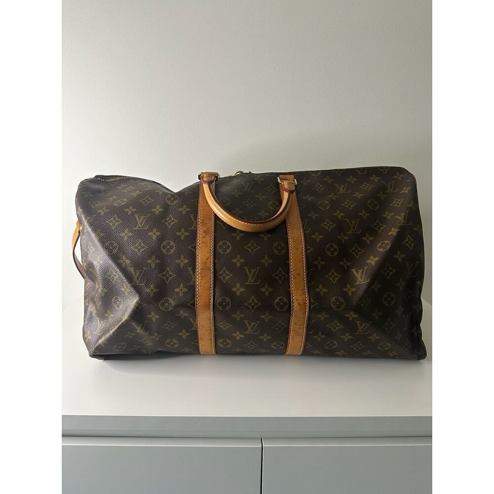 Louis Vuitton Keepall 55 Bandouliere Monogram Travel Bag Duffle Strap Bando - Picture 5 of 16